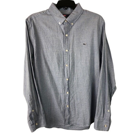 Vineyard Vines Other - Vineyard Vines Mens Whale Shirt Size Large Slim Fit 100% Cotton Solid Blue A74